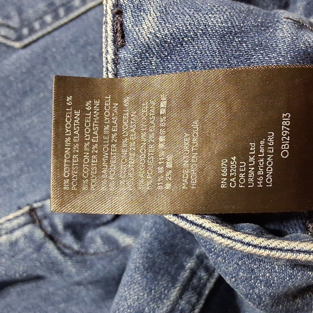 PILCRO And The Letterpress Jeans Womens 31 BLUE WIDE LEGS ?Preowned Used - Picture 9 of 9